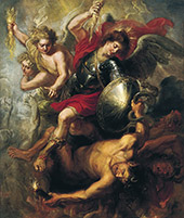 Saint Michael Expelling Lucifer and the Rebellious Angels 1622 By Peter Paul Rubens