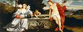 Vecelli Heavenly Love and Earthly Love By Tiziano Vecellio (TITIAN)
