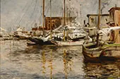Oysters Boats 1879 By John Henry Twachtman