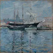 Italian Bark Schooner 1901 By John Henry Twachtman
