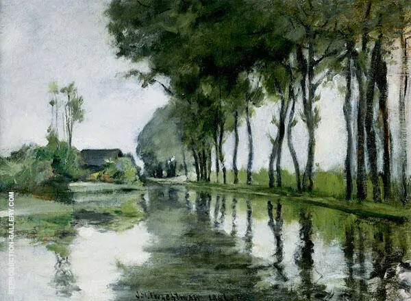 Canal Scene Holland 1881 By John Henry Twachtman