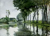 Canal Scene Holland 1881 By John Henry Twachtman