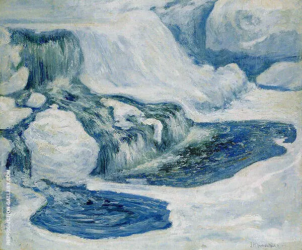 Falls In January 1895 By John Henry Twachtman