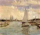 Gloucester Harbor By John Henry Twachtman