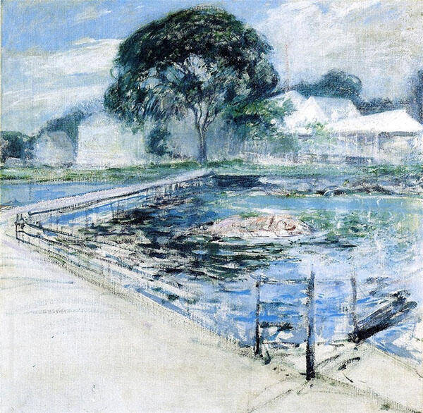 Harbor View Hotel 1902 by John Henry Twachtman | Oil Painting Reproduction