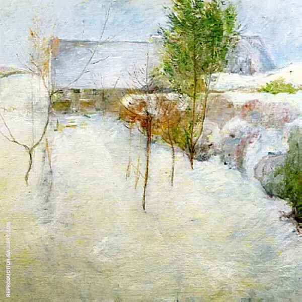 House in the Snow c1890 By John Henry Twachtman