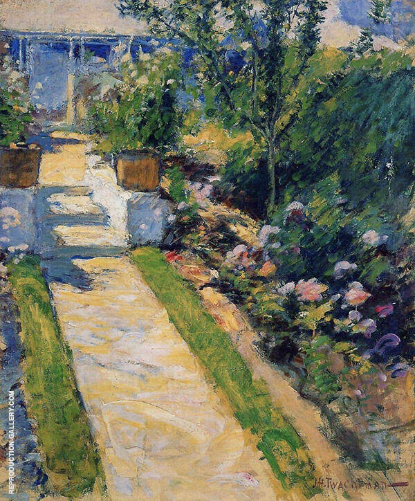 The Garden Path 1895 by John Henry Twachtman | Oil Painting Reproduction