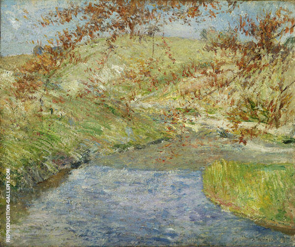 The Winding Brook 1890 by John Henry Twachtman | Oil Painting Reproduction