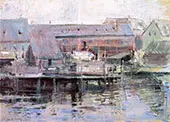 Waterfront Scene Gloucester 1901 By John Henry Twachtman