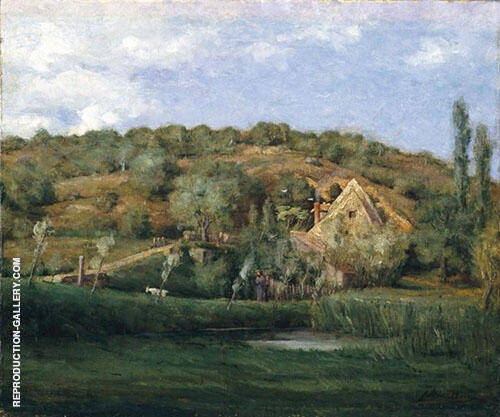 A French Homestead by J. Alden Weir | Oil Painting Reproduction