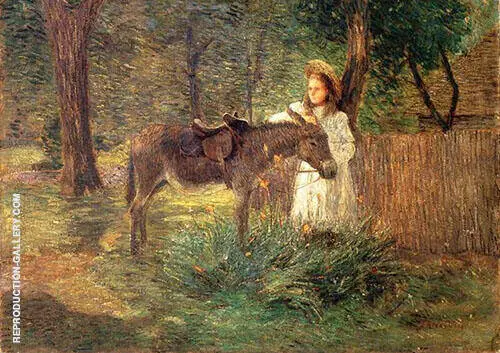 After The Ride Aka Visiting Neighbors By J. Alden Weir