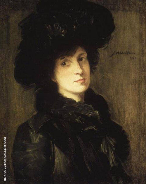 Girl in Black by J. Alden Weir | Oil Painting Reproduction