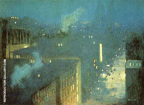 The Bridge Nocturne Aka Nocturne Queensboro Bridge 1910 By J. Alden Weir