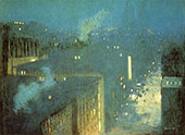 The Bridge Nocturne Aka Nocturne Queensboro Bridge 1910 By J. Alden Weir