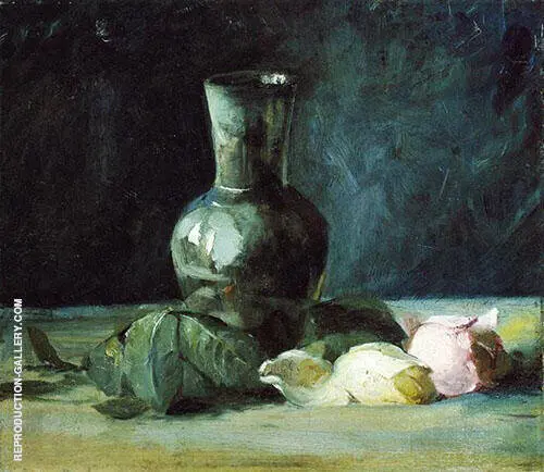 Vase and Roses 1889 By J. Alden Weir