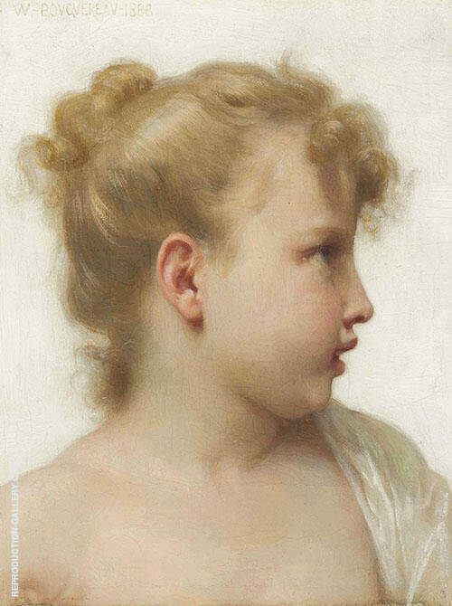 Face in Profile by William-Adolphe Bouguereau | Oil Painting Reproduction