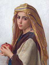 Girl with a Pomegranate By William-Adolphe Bouguereau
