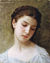 Head of A Young Girl 1898 By William-Adolphe Bouguereau