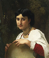 Italian with Tambourine By William-Adolphe Bouguereau