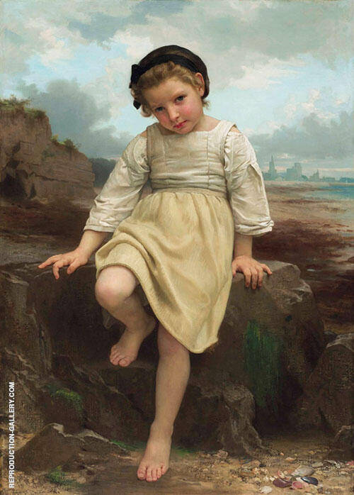 On The Rock by William-Adolphe Bouguereau | Oil Painting Reproduction