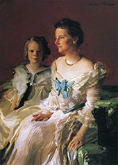Portrait of Mrs Theodore Roosevelt and her Daughter Ethel 1902 By Cecilia Beaux