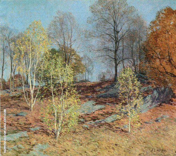 Young Birches in October 1914 | Oil Painting Reproduction