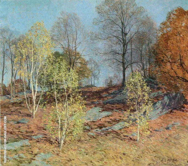 Young Birches in October 1914 By Willard Leroy Metcalf
