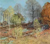 Young Birches in October 1914 By Willard Leroy Metcalf