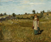 Woman in a Field 1878 By Willard Leroy Metcalf
