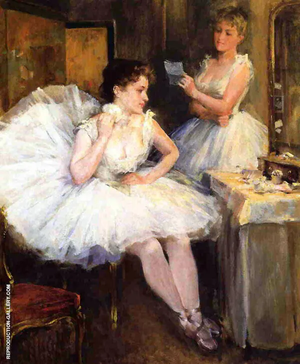 The Ballet Dancers ((The Dressing Room) By Willard Leroy Metcalf