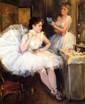 The Ballet Dancers (the Dressing Room) 1885 By Willard Leroy Metcalf