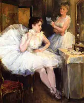 The Ballet Dancers ((The Dressing Room) By Willard Leroy Metcalf