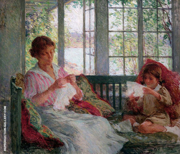My Wife and Daughter 1913 | Oil Painting Reproduction