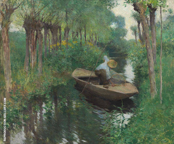 On the River 1888 by Willard Leroy Metcalf | Oil Painting Reproduction