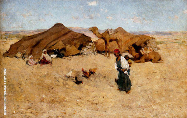 Arab Encampment Biskra | Oil Painting Reproduction