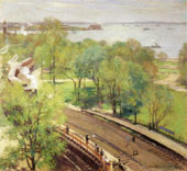 Battery Park Spring 1924 By Willard Leroy Metcalf