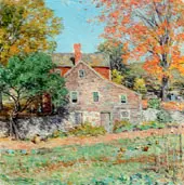 The Corner of the Garden By Willard Leroy Metcalf