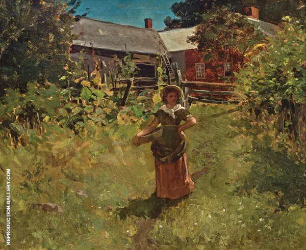 In the Garden 1878 By Willard Leroy Metcalf