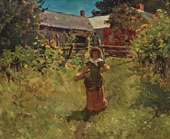 In the Garden 1878 By Willard Leroy Metcalf