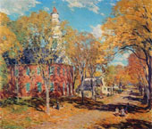 October Morning Deerfield 1917 By Willard Leroy Metcalf