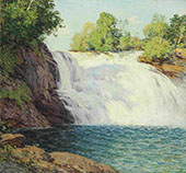 The Waterfall By Willard Leroy Metcalf