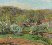 The Village in Late Spring 1920 By Willard Leroy Metcalf