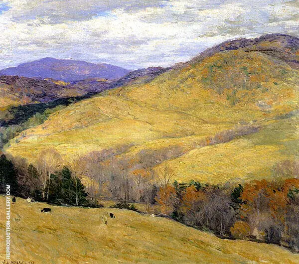 Vermont Hills November 1923 By Willard Leroy Metcalf
