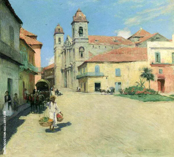 Havana Cathedral 1902 By Willard Leroy Metcalf