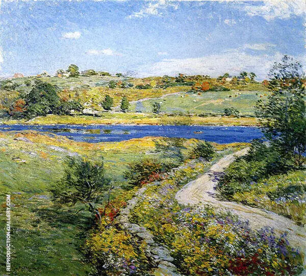 Autumn Roadside 1918 By Willard Leroy Metcalf