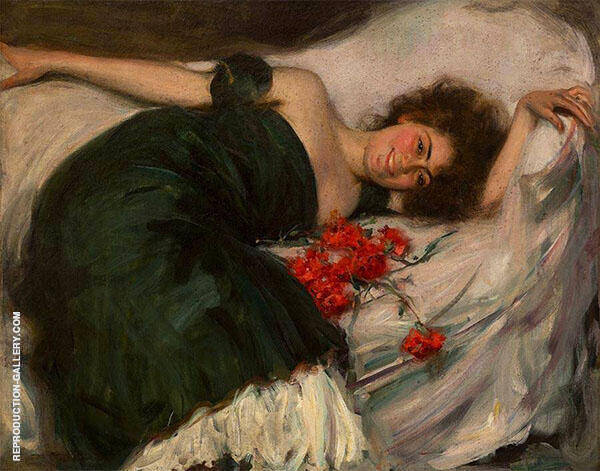 Flora by Ramon Casas | Oil Painting Reproduction
