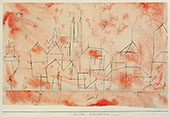 City with Gothic Cathedral 1925 By Paul Klee