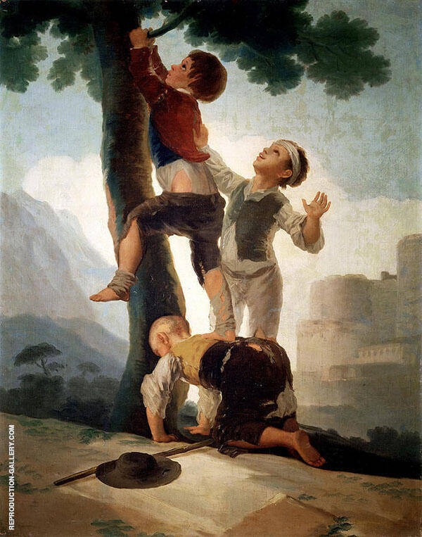 Boys Climbing a Tree c1791 by Francisco Goya | Oil Painting Reproduction