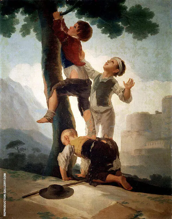 Boys Climbing a Tree c1791 By Francisco Goya