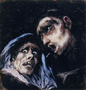 Monk Talking to a Blind Woman c1824 By Francisco Goya